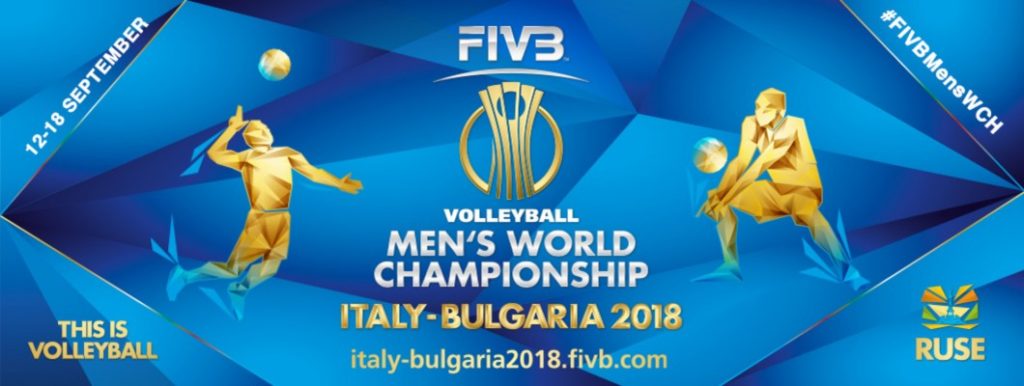 FIVB banner showcasing the official logo and promoting international volleyball events, symbolizing global volleyball unity and competition.